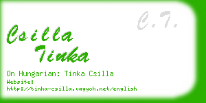 csilla tinka business card